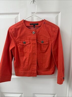 Baccini Bright orange Cotton Jean Jacket